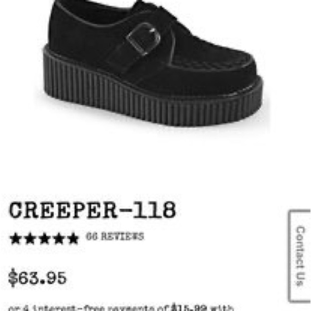 Demonia Creeper-118 Black Vegan Suede - Picture 7 of 7
